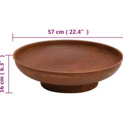 vidaXL Chimeneas-Brasero de acero 57 cm