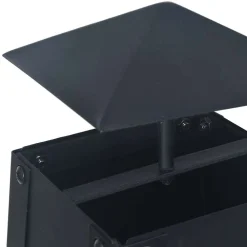 vidaXL Brasero de acero negro 35x35x99 cm Best