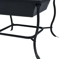 vidaXL Chimeneas-Brasero de acero negro 42x42x45 cm