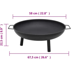 vidaXL Chimeneas-Brasero de acero 67,5x58x22,5 cm