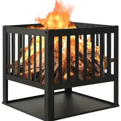 vidaXL Brasero de acero 40x40x40 cm Discount