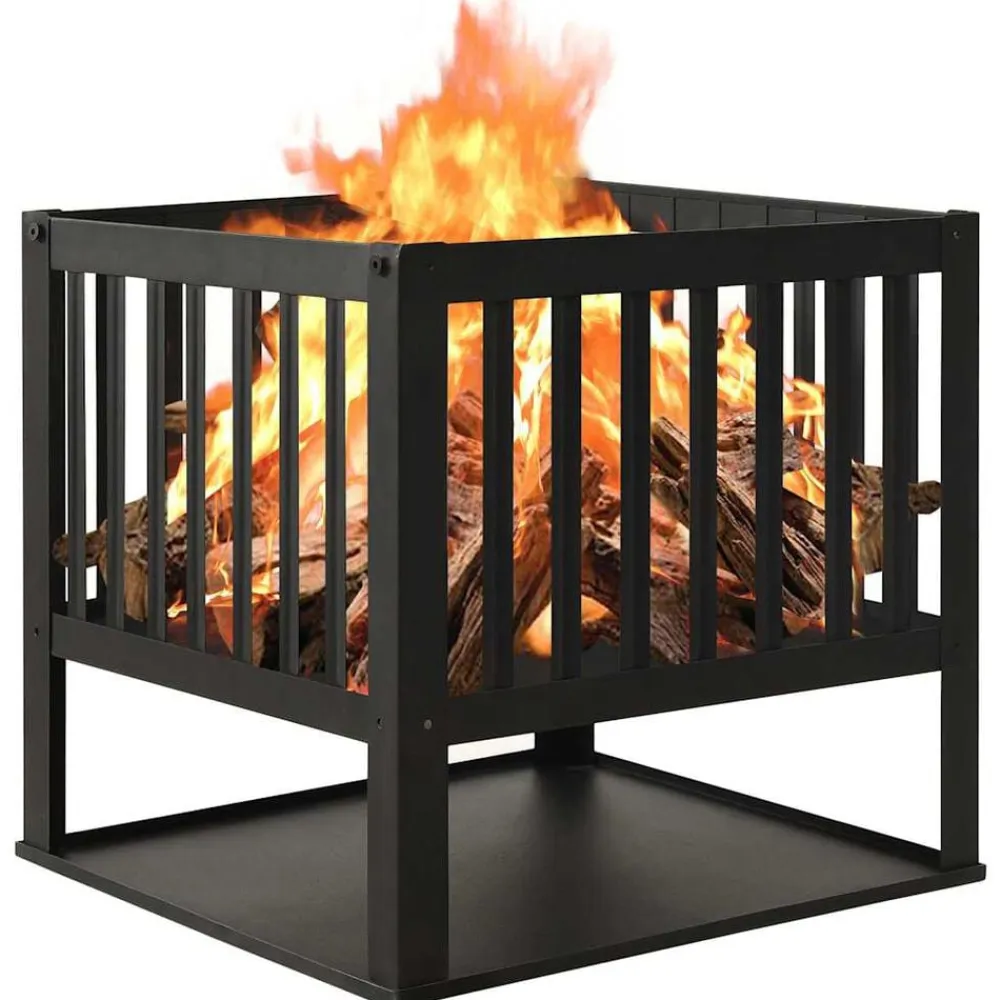 vidaXL Brasero de acero 40x40x40 cm Discount
