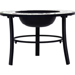 vidaXL Brasero de mosaico cerámica 68 cm Verde