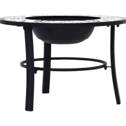 vidaXL Brasero de mosaico cerámica 68 cm Verde