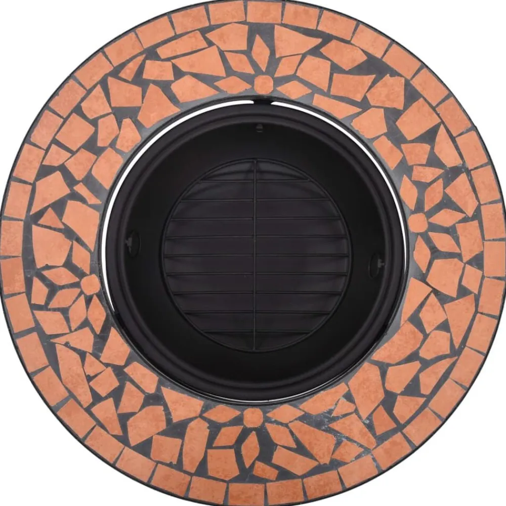 vidaXL Chimeneas-Brasero de mosaico cerámica 68 cm