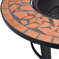 vidaXL Chimeneas-Brasero de mosaico cerámica 68 cm