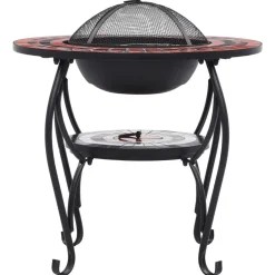 vidaXL Chimeneas-Brasero mesa de mosaico cerámica 68 cm