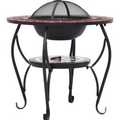 vidaXL Chimeneas-Brasero mesa de mosaico cerámica 68 cm