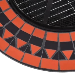vidaXL Chimeneas-Brasero mesa de mosaico cerámica 68 cm