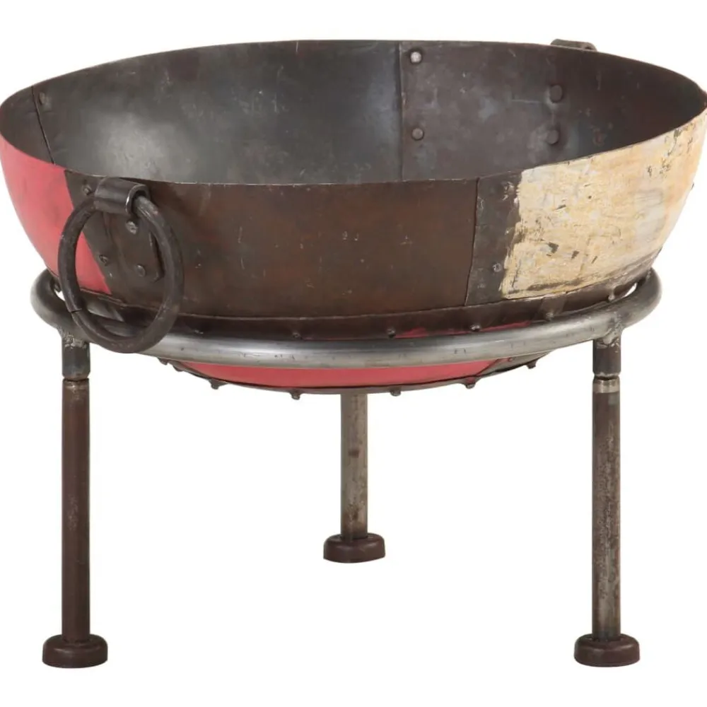 vidaXL Chimeneas-Brasero rústico colorido de hierro Ø40 cm