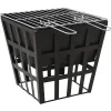 vidaXL Brasero y barbacoa 2 en 1 de acero 34x34x48 cm Clearance