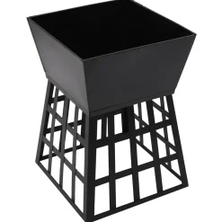 vidaXL Brasero y barbacoa 2 en 1 de acero 34x34x48 cm Clearance