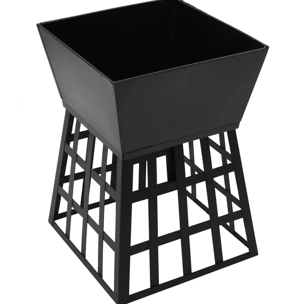 vidaXL Brasero y barbacoa 2 en 1 de acero 34x34x48 cm Clearance