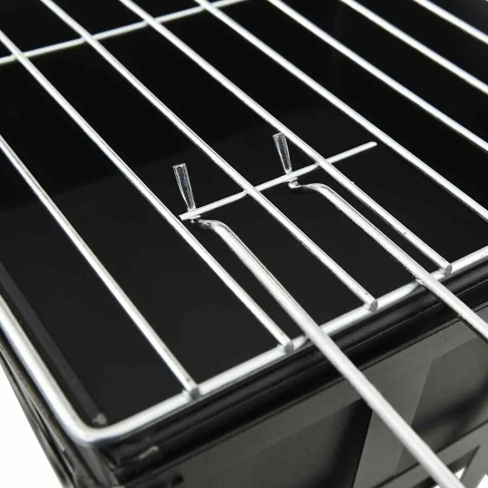 vidaXL Brasero y barbacoa 2 en 1 de acero 34x34x48 cm Clearance