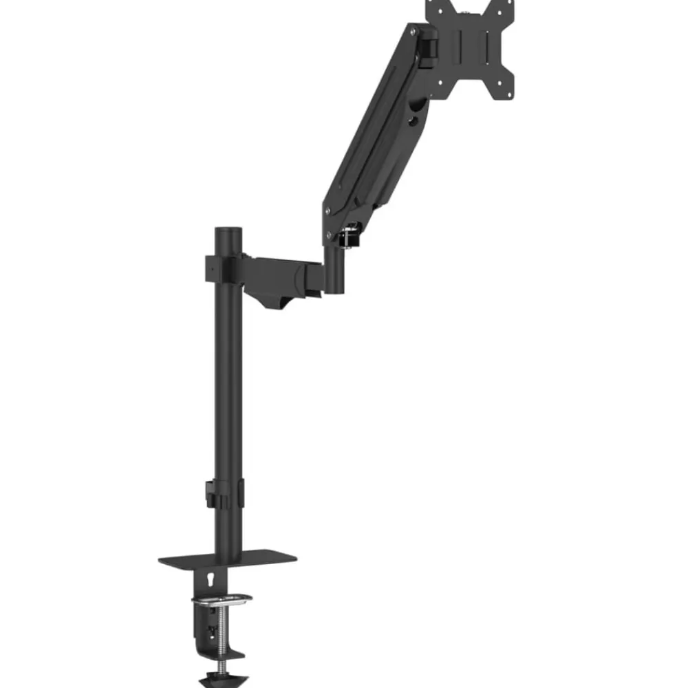 vidaXL Brazo de monitor único pantalla máxima 27'' resorte de gas 10kg Hot