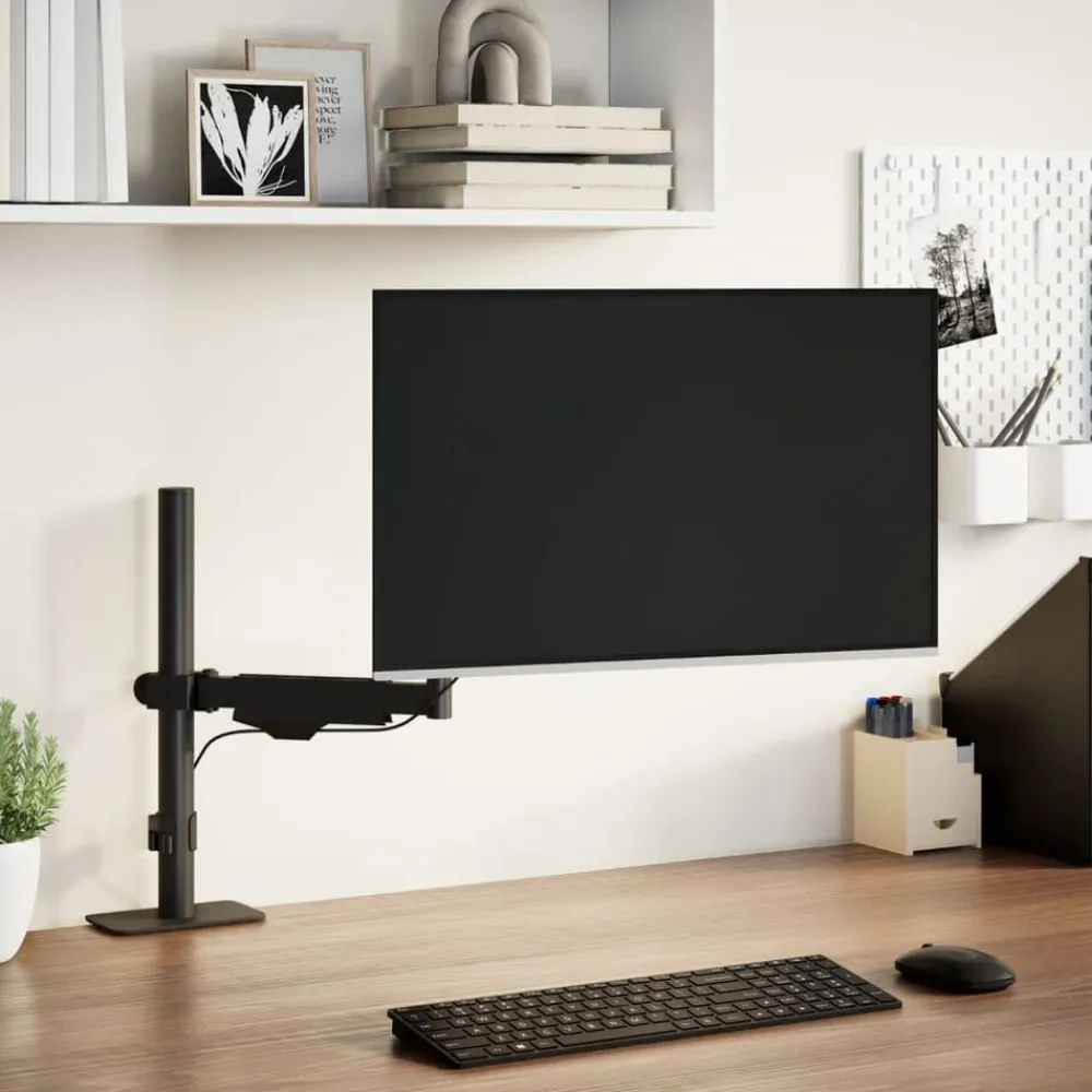 vidaXL Brazo de monitor único pantalla máxima 27'' resorte de gas 10kg Hot