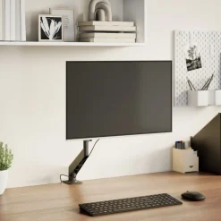 vidaXL Brazo de monitor único pantalla máxima 27'' resorte de gas 10kg Hot