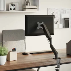 vidaXL Brazo de monitor único pantalla máxima 27'' resorte de gas 10kg Hot