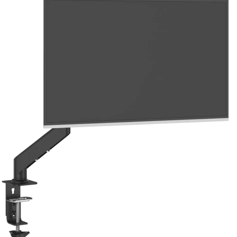 vidaXL Brazo de monitor único pantalla máxima 27'' resorte de gas 10kg Hot