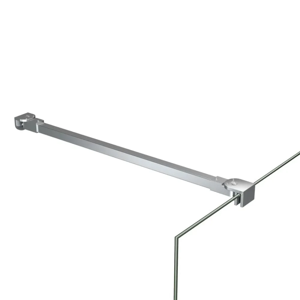 vidaXL Fontanería-Brazo de soporte para mampara de ducha acero inoxidable 47,5 cm