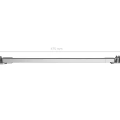 vidaXL Fontanería-Brazo de soporte para mampara de ducha acero inoxidable 47,5 cm