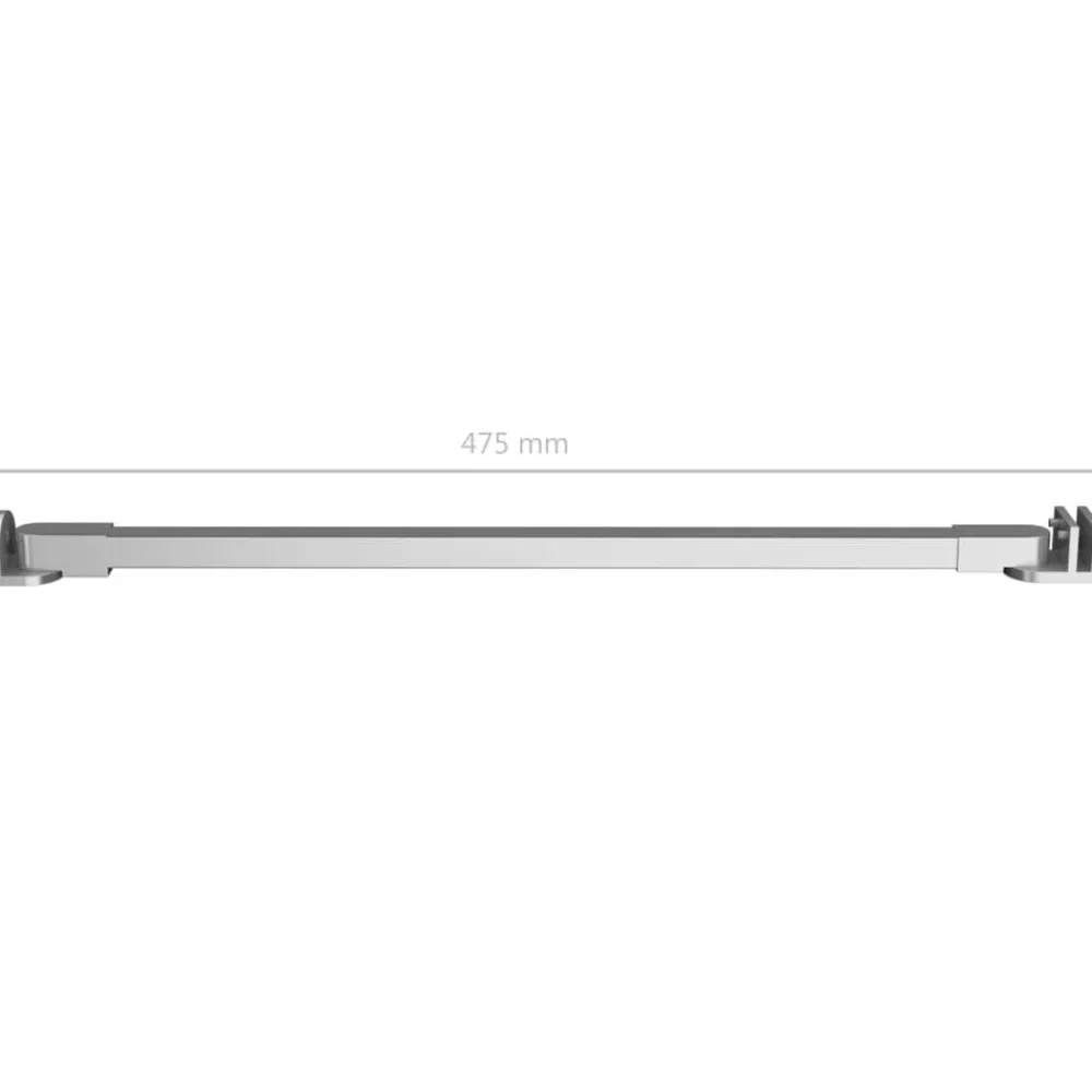 vidaXL Fontanería-Brazo de soporte para mampara de ducha acero inoxidable 47,5 cm