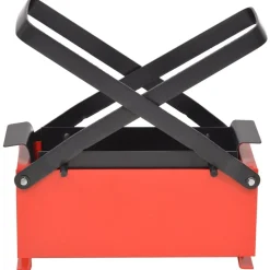 vidaXL Accesorios Para Hornos De Leña Y Chimeneas-Briquetadora de papel acero negro y rojo 34x14x14 cm