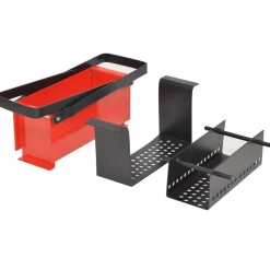 vidaXL Accesorios Para Hornos De Leña Y Chimeneas-Briquetadora de papel acero negro y rojo 34x14x14 cm
