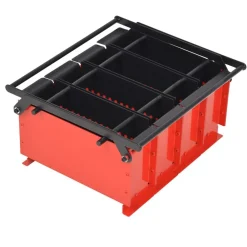 vidaXL Briquetadora de papel acero negro y rojo 38x31x18 cm Discount
