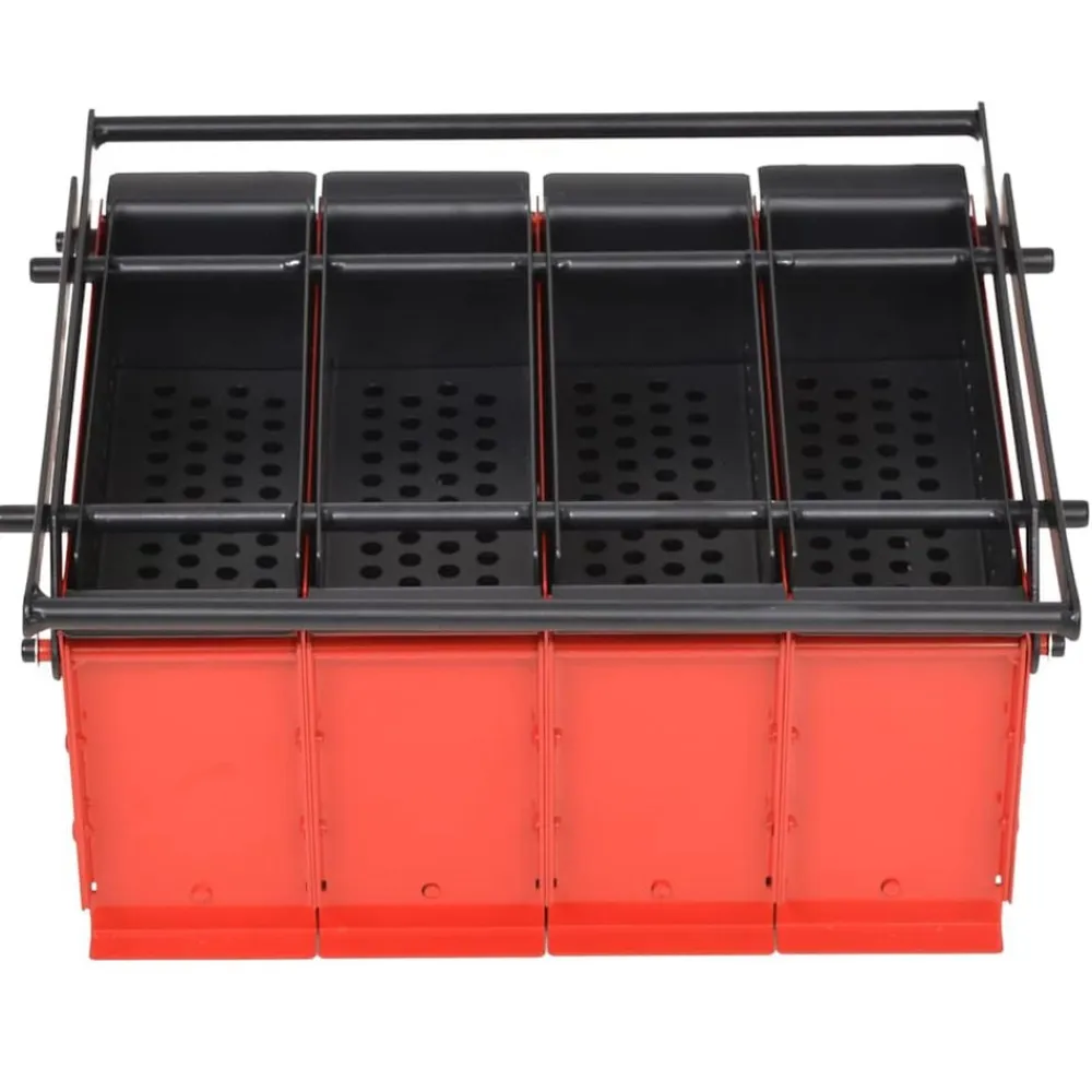 vidaXL Briquetadora de papel acero negro y rojo 38x31x18 cm Discount
