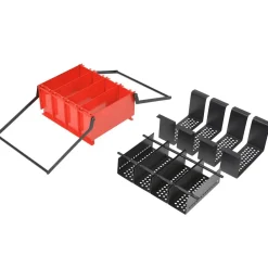 vidaXL Briquetadora de papel acero negro y rojo 38x31x18 cm Discount