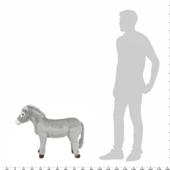 vidaXL Burro de peluche de pie gris XXL Best