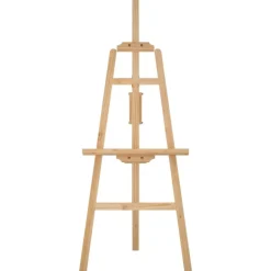 vidaXL Caballete de pintura madera maciza pino 53,5x95x127 cm Natural Hot