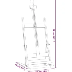 vidaXL Caballete de sobremesa madera maciza pino 29,5x33x80 cm Clearance