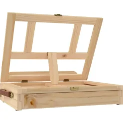 vidaXL Caballete de sobremesa con cajón madera de pino 33,5x25,5x7cm New