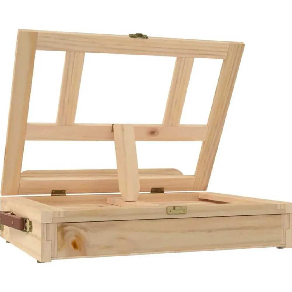 vidaXL Caballete de sobremesa con cajón madera de pino 33,5x25,5x7cm New