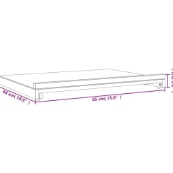 vidaXL Caballete de sobremesa madera maciza de haya 65x48x7 cm Outlet