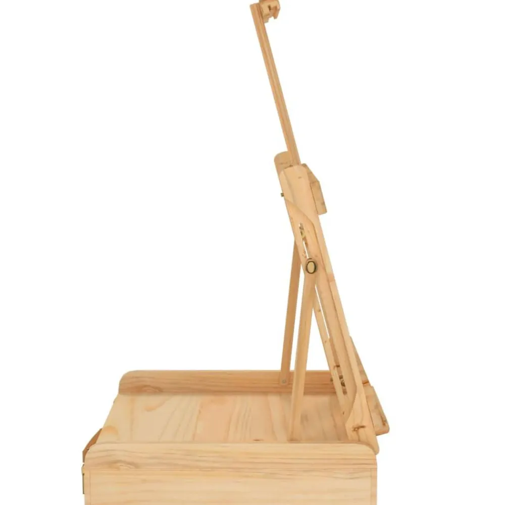 vidaXL Material De Oficina-Caballete de sobremesa con cajón madera de pino 41,5x37x12 cm