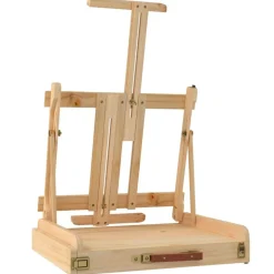 vidaXL Material De Oficina-Caballete de sobremesa con cajón madera de pino 41,5x37x12 cm