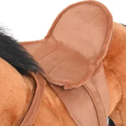vidaXL Caballo de juguete de pie de peluche marrón Clearance