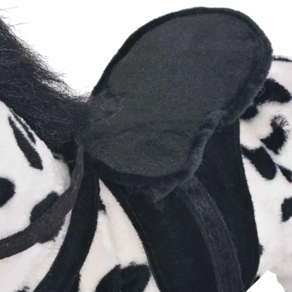 vidaXL Caballo de peluche de pie negro y blanco XXL Online