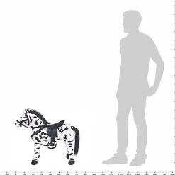 vidaXL Caballo de peluche de pie negro y blanco XXL Online
