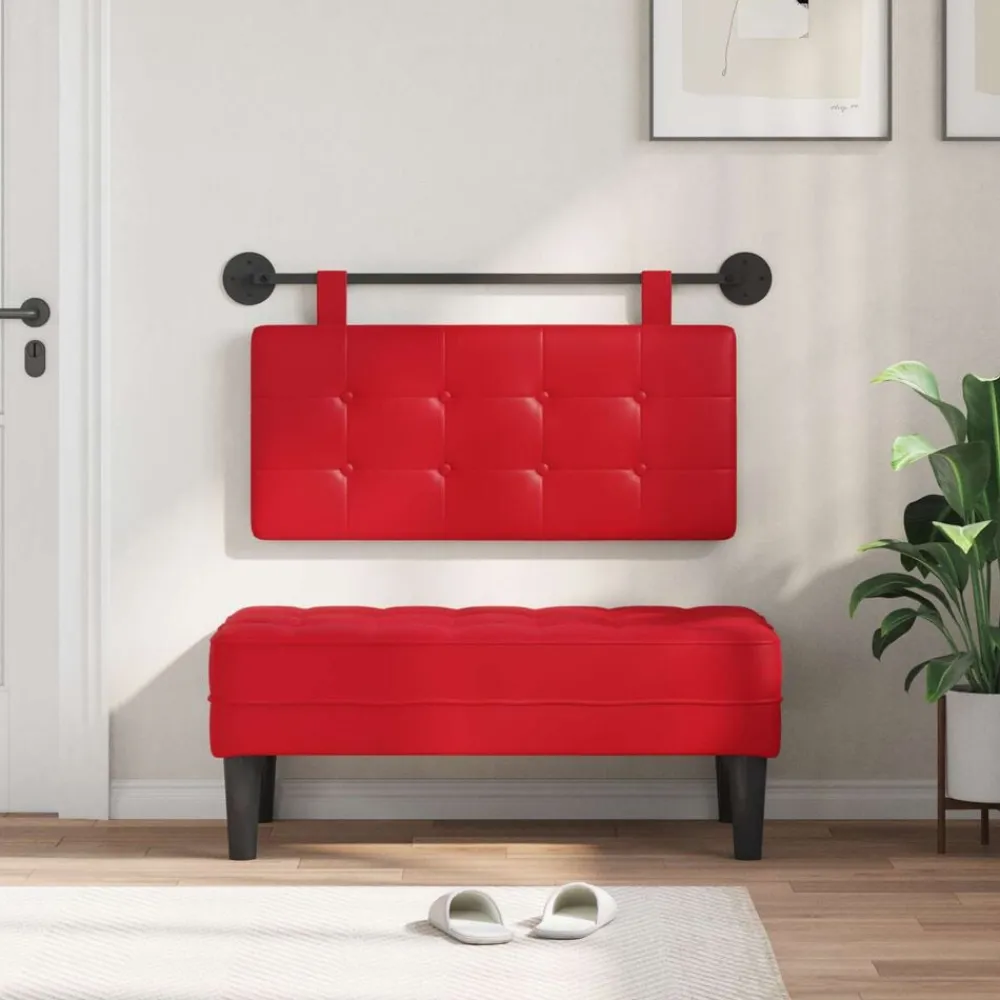 vidaXL Camas Y Accesorios-Cabecera Colgante Montaje en la pared Cuero sintético