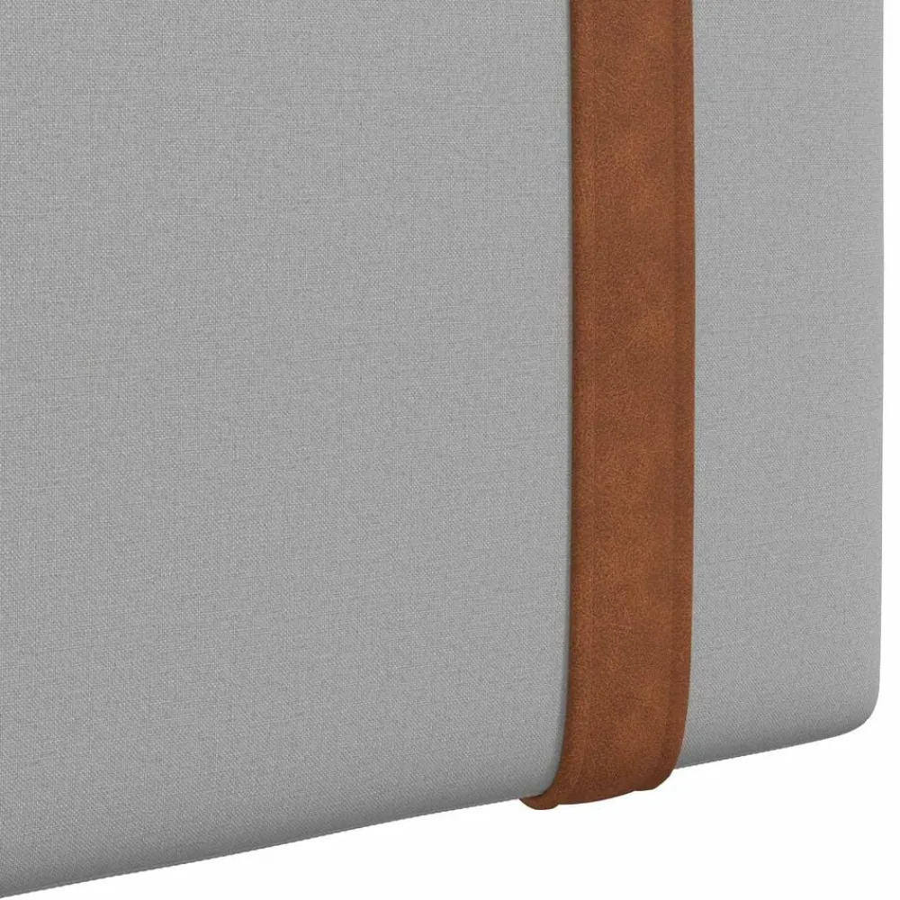 vidaXL Cabecera Colgante Liso 90 x 55 x 5 cm PU antiguo Gris nube New