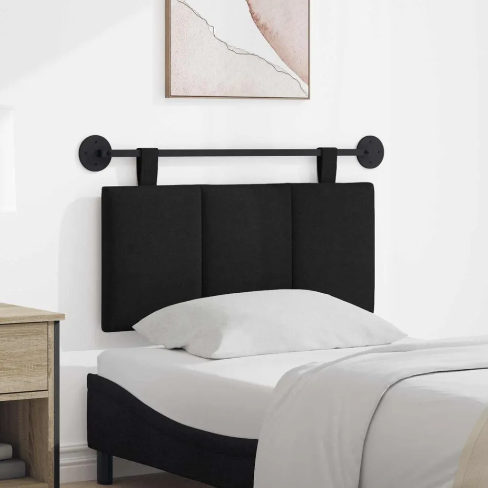 vidaXL Camas Y Accesorios-Cabecera Colgante Montaje en la pared 90 x 55 x 5 cm tela