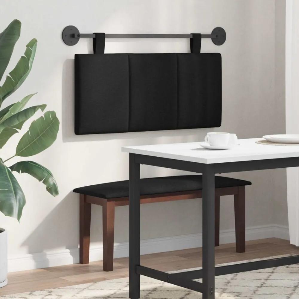 vidaXL Camas Y Accesorios-Cabecera Colgante Montaje en la pared 90 x 55 x 5 cm tela
