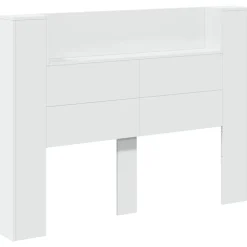 vidaXL Camas Y Accesorios-Cabecera con LED 140 x 16,5 x 103,5 cm Madera de ingeniería