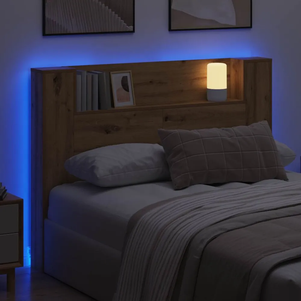 vidaXL Camas Y Accesorios-Cabecera con LED 140 x 16,5 x 103,5 cm