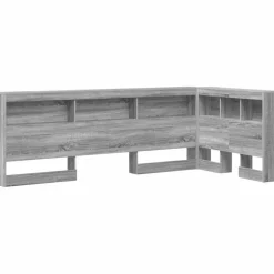 vidaXL Cabecera de almacenamiento con estante 80 cm Gris sonoma Online