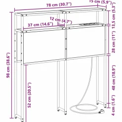 vidaXL Camas Y Accesorios-Cabecera de almacenamiento con estante 98 cm